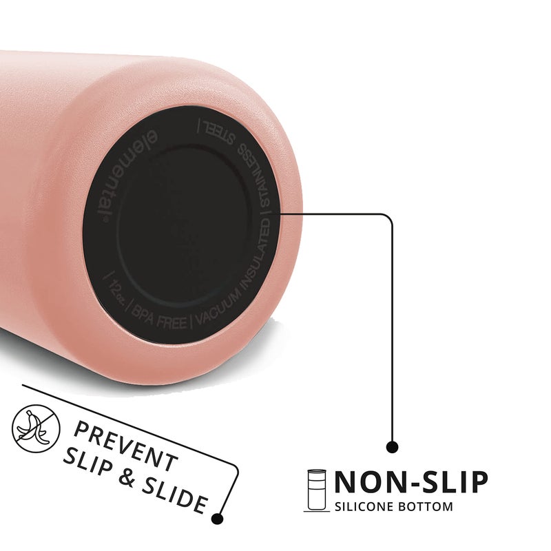 Elemental Artisan Insulated Tumbler, Triple Wall Coffee Travel Mug, Reusable Stainless Steel Coffee Tumbler with Ceramic Lid, Thermal Coffee Cups for Hot (6 Hrs) & Cold (18 Hrs), 16oz - Rose Pink - Image 4